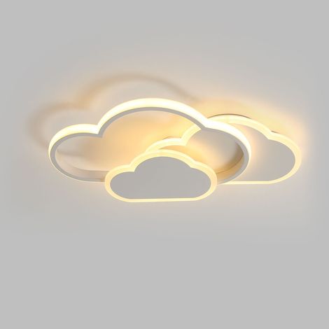 GOECO Plafoniera LED Design moderno Bianco Caldo 3000K Forme della nuvola creativa Lampada a Soffitto Per soggiorno, camera da letto, sala da pranzo, ufficio Bianco (1/5)