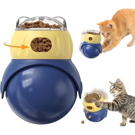 Katzenspielzeug Katzentunnel Futterball Futterspender Spielzeug mit herausquellendem Futter Eulenmotiv 8,6 x 7,6 x 11,3 cm 280 g (1/5)