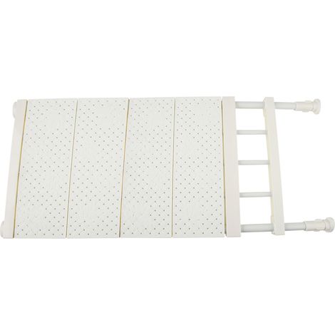 Verbessertes, verstellbares Aufbewahrungsregal mit platzsparenden Fächern und Ablagefläche, weiß, 53–90 cm (1/5)