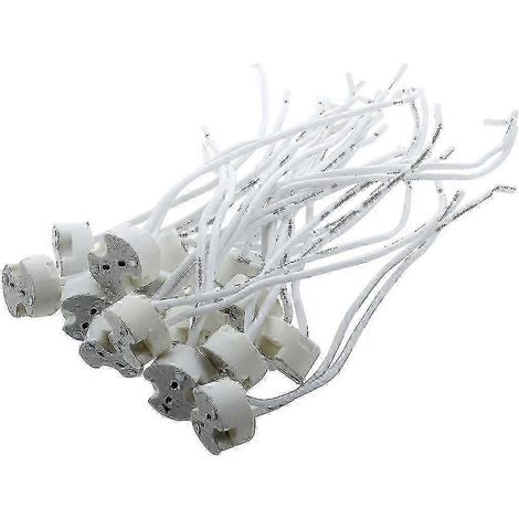 Lot de 15 douilles blanches MR16 GU5.3 à culot céramique pour lampes LED f74White SZRH A-GB (1/5)