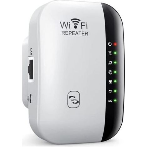 pair Amplificateur WiFi sans Fil Puissant – Repeteur WiFi 300Mbps, WiFi Booster, WiFi Extender Facile à Installer avec Bouton WPS[297] (1/4)