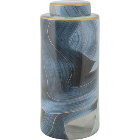 Vase Cylindrique en Céramique "Elegant" 34cm Bleu