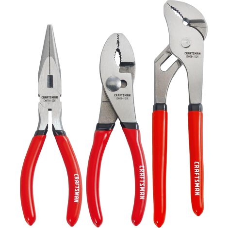 Ensemble de pinces, Pince Outils, Ensemble de 3 pièces, Bec Long de 15,2 cm, Joint Coulissant de 15,2 cm, Joint de Rainure de 20,3 cm (1/2)