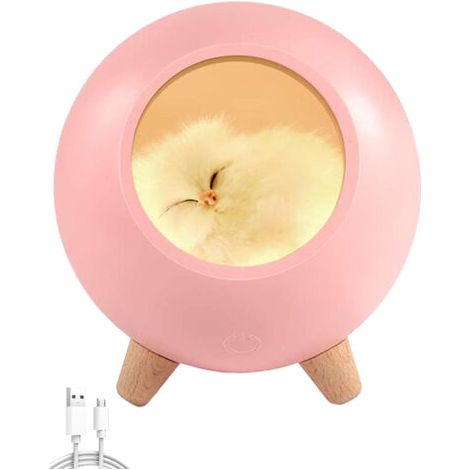Lampe led Rechargeable en forme d'animaux mignons, luminaire décoratif d'intérieur, idéal pour une chambre à coucher ou un bureau, idéal comme cadeau pour un enfant (1/5)
