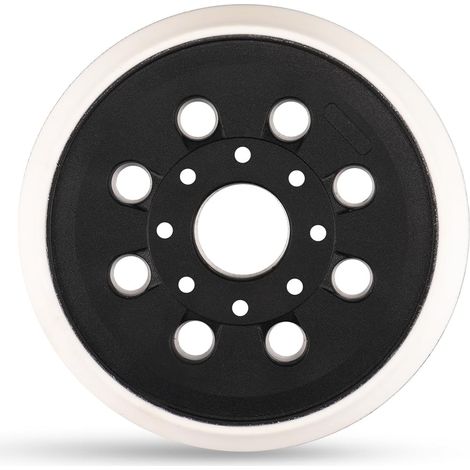 Plateau De Ponçage - 1 Pièce - Plastique Et Caoutchouc - 8 Trous - Pour Ponceuse Excentrique Bosch - 125 Mm (1/5)