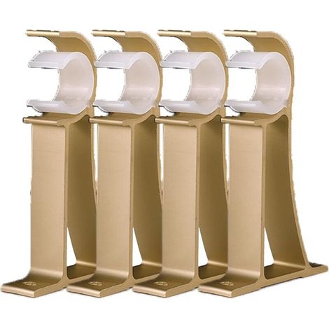 Supports De Tringle à Rideau En Alliage D'Aluminium à Un Trou Montage Au Plafond De Tringle à Rideau Support De Plafond Pour Tringles à Rideaux pour Douches,Tringles Rideaux Sur Portes (4 PièCes) (1/5)