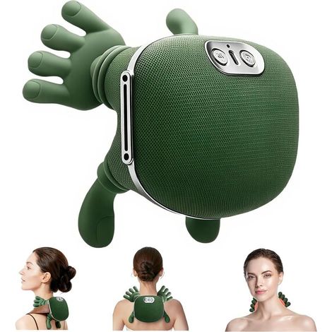 Kabelloses 4D-Shiatsu-Nackenmassagegerät mit Wärme- und Akupressurfunktion – Nacken- und Schultermassagegerät für Rücken, Zuhause und Büro – 3 Intensitätsstufen, 2 Wärmestufen – Gerät (1/5)
