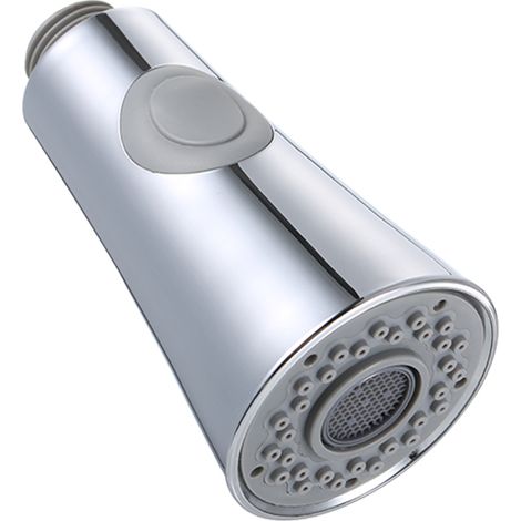 Grifo de cocina con rociador extraíble, 2 funciones, válvula antirretorno y conexión G1/2, acabado cromado pulido.