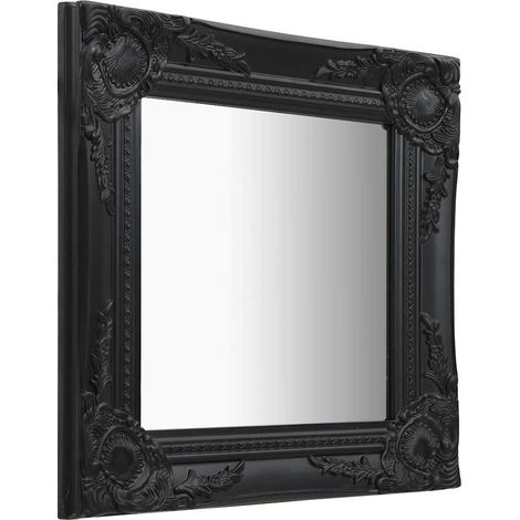 Maison Exclusive - Wandspiegel im Barock-Stil 40x40 cm Schwarz (1/5)