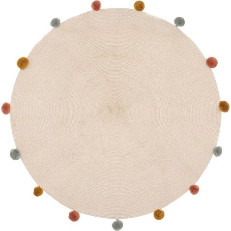 Tappeto per bambini harlequin beige d90cm - Atmosphera créateur d'intérieur (1/4)