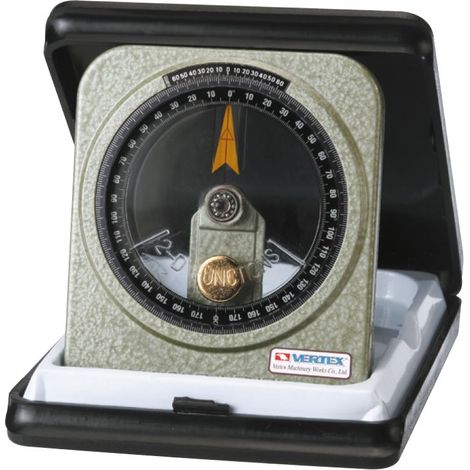 Inclinomètre amorti à l'huile en métal 360° précision de 0,083° aimant de rail Vertex VAL-50
