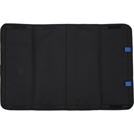 Store occultant pliable pour fenêtre de camping-car 25,2 x 16,1 cm, à crochets et boucles, noir, écran solaire (1/5)