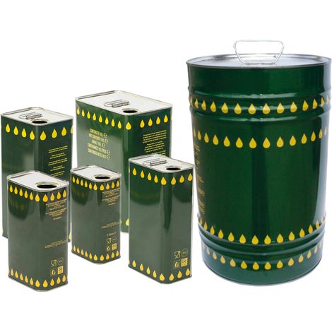 2PZ LATTA PER OLIO IN LAMIERA Lt.  10 - foro ø42 mm