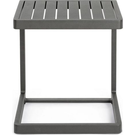Tavolino da caffe "Konnor " per lettino da esterno e giardino 40 cm in alluminio -Antracite (1/4)