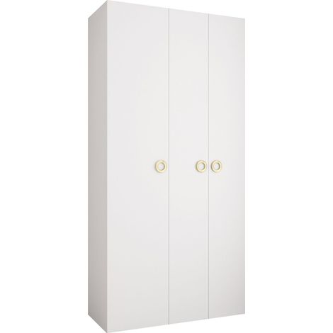 Armoire Hartford 544, Blanc, 246x120x52cm, Portes d'armoire: Avec des charnières, Nombre d'étagères: 0 (1/5)