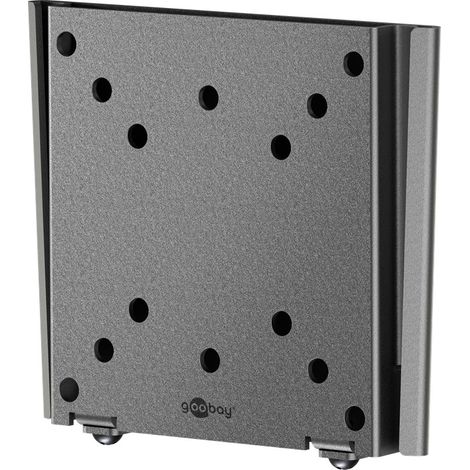 Support TV Mural Caravane FIXED (S), noir, support TV de 13 à 27 pouces (33 – 69 cm), max. 30 kg, design ultraplat avec seulement 15 mm de distance du mur. (1/5)