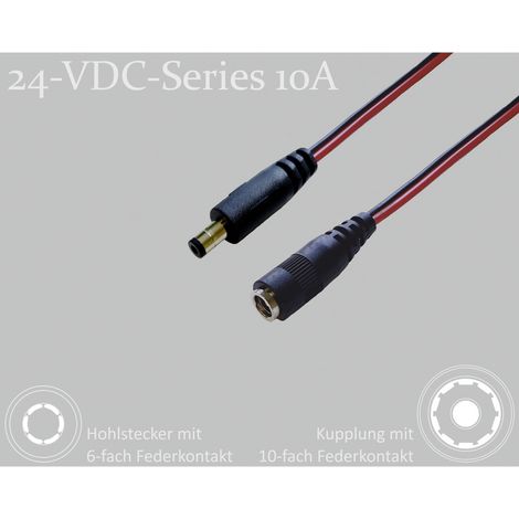 BKL Electronic 075907 DC-Steckverbinder DC-Hohlstecker - DC-Kupplung 5.5 mm 2.5 mm 5.5 mm 2.5 mm 2 m (1/2)