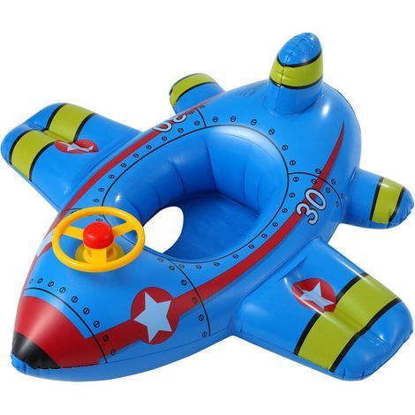 Bouée gonflable avion pour enfants (1-5 ans), avec pompe de gonflage. Jouet aquatique indispensable pour l'été.