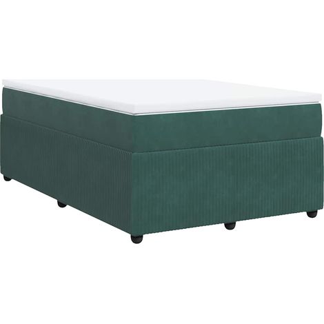 Boxspringbett mit Matratze Dunkelgrün 120x200 cm Samt vidaXL (1/5)