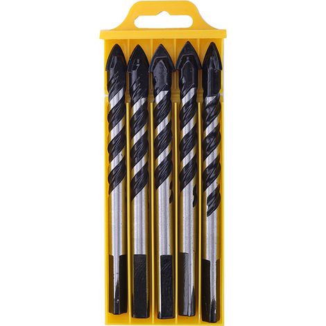 MINKUROW Set mit 5 Φ10 mm Bohrern – Bohrer für Bohrschrauber und Schlagbohrmaschinen – speziell für Beton, Holz, Kunststoff und Mauerwerk – langlebige Werkzeuge – Lieferung in einer Box (1/5)