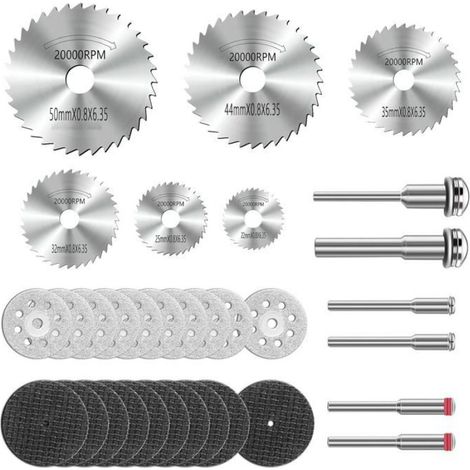 Lame De Scie Circulaire - Disque De Coupe En Résine Et En Diamant - Compatible Outils Rotatifs 3 mm - 32 Pièces (1/5)