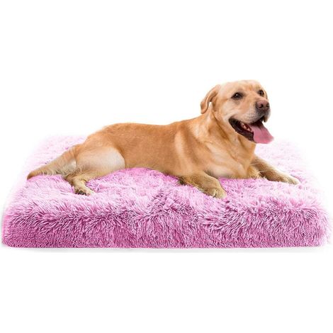 Lit orthopédique pour animaux de compagnie pour chiens et chats, lavable, Memory Foam, L Rose