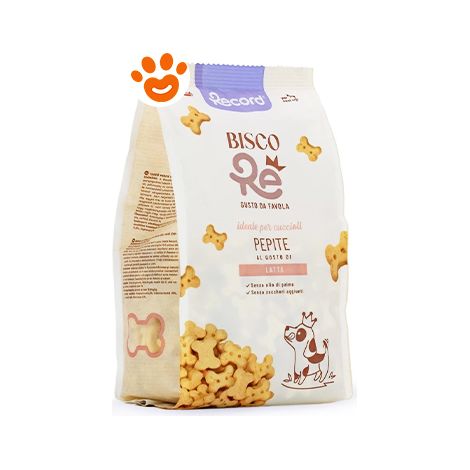 Record Dog Snack Biscore Pepite con Latte - Sacco 400 Gr - Snack