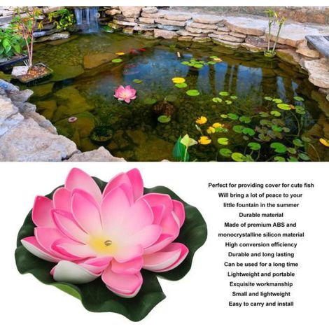 Fontaine solaire de fleur de lotus - Cascade - Blanc - Écologique et économe en énergie (1/4)
