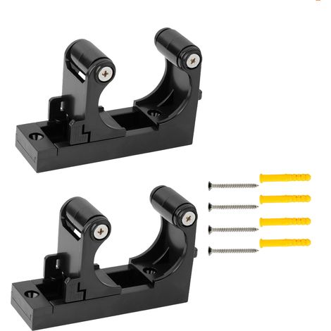 Juego de 2 soportes ajustables de ABS para bicicletas, para montaje en pared, ideales para garaje o casa. (1/5)