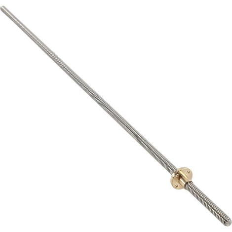 Vis mère T8 de 500 mm et écrou en laiton (filetage Acme, pas de 2 mm, 4 démarrages, mine de 8 mm) pour l'axe Z de l'imprimante 3D (1/5)