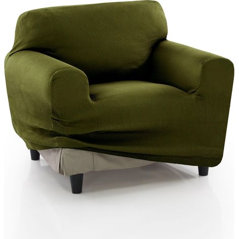 Housse de Fauteuil élastique Universelle de 70 à 110 cm Modèle Reale Pelouse Housse de Protection pour Fauteuil Individuel Protecteur en Tissu Jacquard Toucher Coton (1/5)