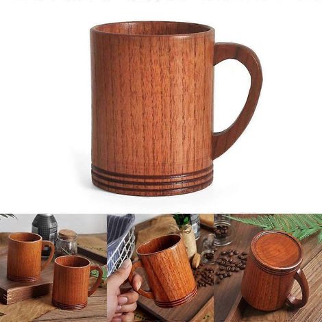 Tasses à café en bois, verres, gobelets à eau, tasses à bière en bois, texture du bois (1/4)
