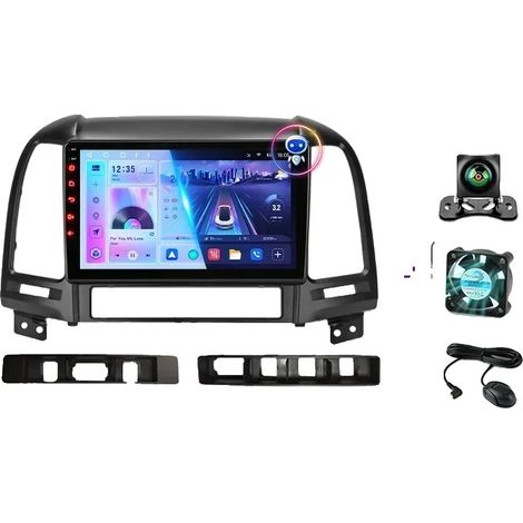 Hyundai Santa Fe 2 Android-Autoradio, GPS-Navigation, Multimedia-Video-Player, Burgund (1/2)