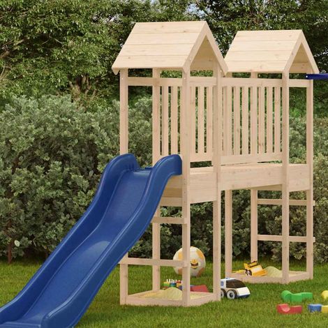 vidaXL Torre de juegos madera maciza de pino 53x46,5x194 cm (1/2)