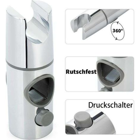 Support de pommeau de douche réglable pour barre murale 25 mm