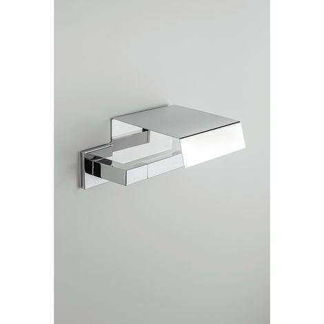 COLOMBO DESIGN Basic Q porta rotolo con coperchio cromato codice prod: B37910CR