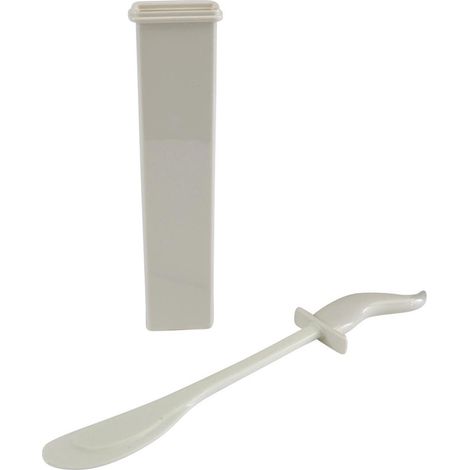 ASTUCEO - Brosse WC extra plate blanc plastique 41 x 7 x 3 cm (1/2)