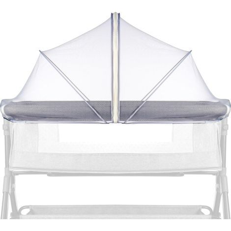 Moustiquaire pour berceau, anti-insectes, punaises de lit et chats, fermeture éclair à double sens, blanche (1/5)