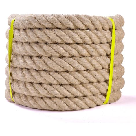 1 Corde de Jute 26mm x 20M, Naturel, Solide, Pour Jardinage, Artisanat, Décoration (1/5)