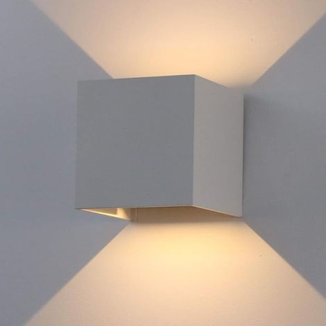12W Applique Murale Interieur/Exterieur Avec Angle de Faisceau Réglable Appliques Murales LED 3000K Blanc Chaud Lampe Murale Etanche IP65 Applique pour Salon Chambre (Gris) (1/5)