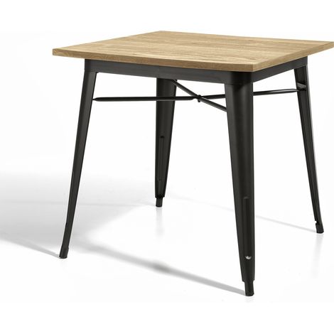 Table à manger en métal et bois, Meet (1/2)