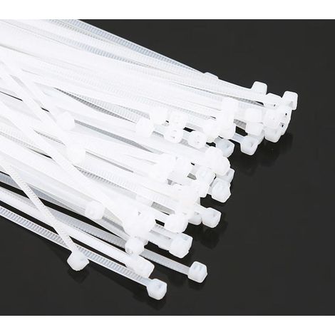 Collier de serrage pour électricien - Collier de serrage en plastique - Attache-câble - Collier de serrage - Sachet avec crochet de 300 colliers 2,5 mm x 100 mm PA6.6 (1/5)
