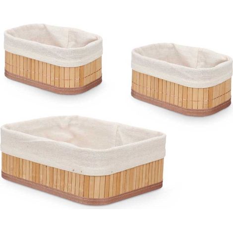 Badezimmerkörbe aus Bambus VIVID, 3er-Set