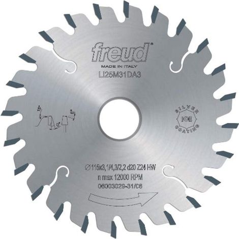 FREUD Cortador trapezoidal 125 x 20 x 24 Z / aglomerado