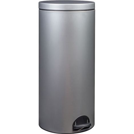 Poubelle à pédale - Sania 30 L gris métal - ROSSIGNOL