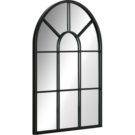 Miroir mural style verrière FAGGIA noir (1/5)