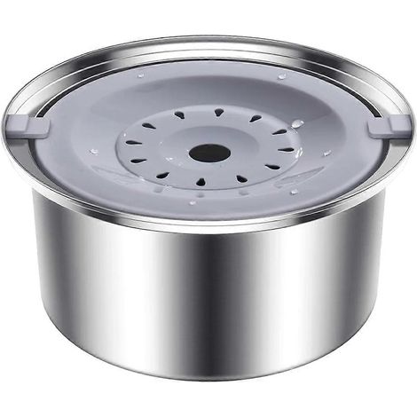 Gamelle d'eau flottante en acier inoxydable pour chien et chat, anti-éclaboussures, distributeur d'eau pour animaux de compagnie (1/5)