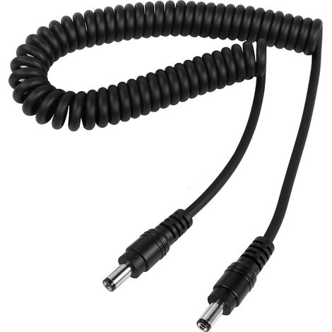 Câble adaptateur d'alimentation DC 5.5mm x 2.1mm mâle à mâle pour bande LED, CCTV, voiture, moniteurs,Stretched jusqu'à 1.5M (1/5)