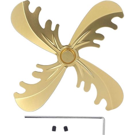 Kaminventilator mit 4 Flügeln aus Aluminiumlegierung, 180 mm Durchmesser, Weihnachtsmotiv mit Hirschmotiv