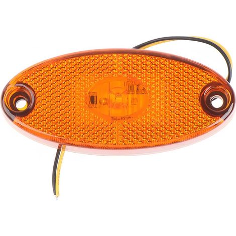 Feu de Position Latérale Universel LED 12V pour Camping-Car et Remorque, Feu de Gabarit à LED Lampe de Signalisation Jaune Accessoire Sécurité Camion Facile à Ins pour Camping-Car Remorque Camion (1/5)